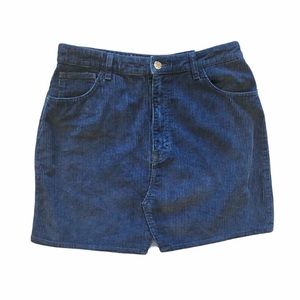 ✨3/$30 NWT Zara Navy Corduroy 100% Cotton Mini Skirt